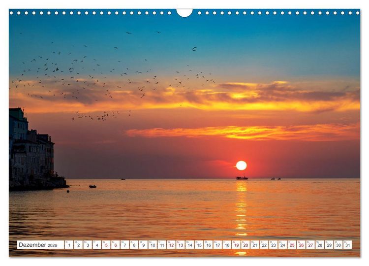 Produktbild: Istrien - Historische St&auml;dte und traumhafte Landschaften (Wandkalender 2026 DIN A3 quer), CALVENDO Monatskalender