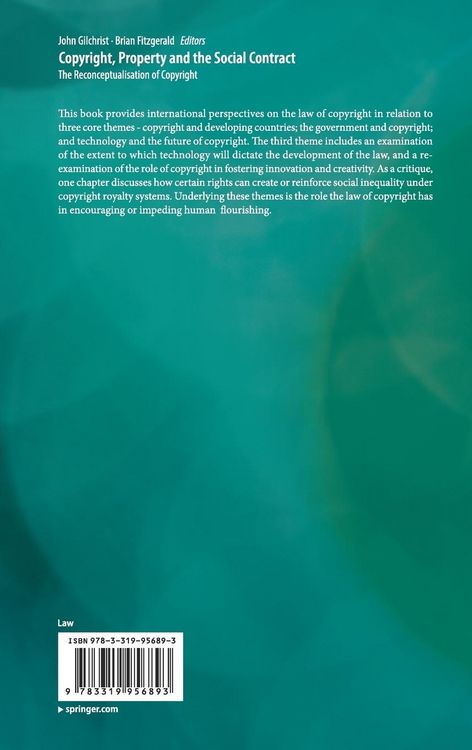 Produktbild: Copyright, Property and the Social Contract