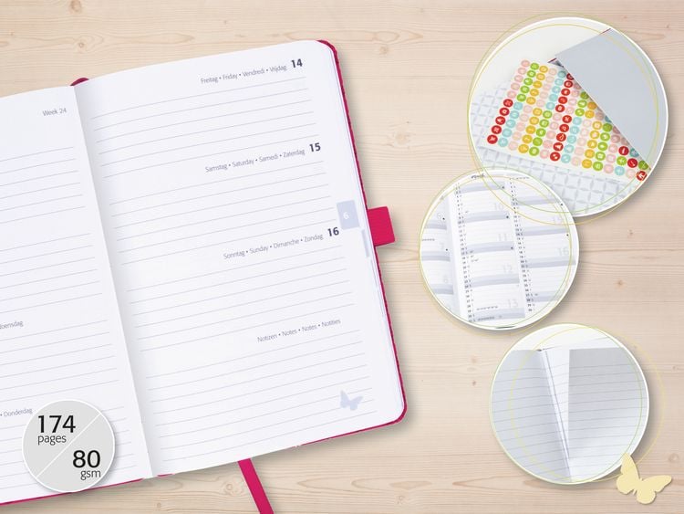 Produktbild: SIGEL 7J362 Wochenkalender Jolie 2027, ca. A6, Clover Seafoam, Hardcover
