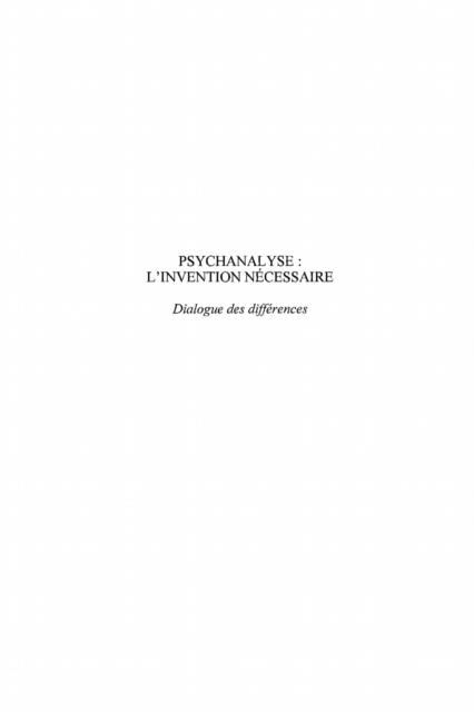Produktbild: Psychanalyse l'invention necessaire dial
