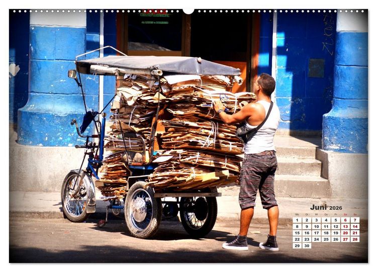 Produktbild: Lastenr&auml;der in Havanna (hochwertiger Premium Wandkalender 2026 DIN A2 quer), Kunstdruck in Hochglanz