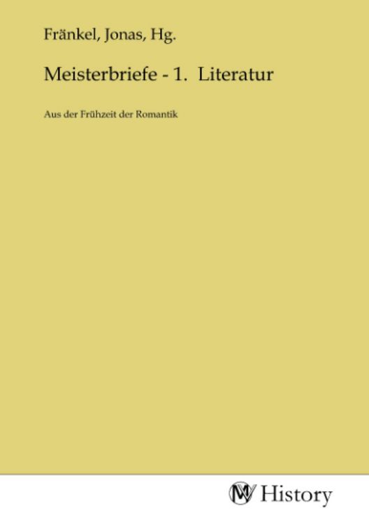 Produktbild: Meisterbriefe - 1. Literatur