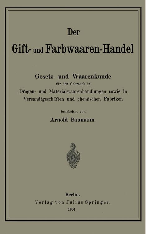 Produktbild: Der Gift- und Farbwaaren-Handel