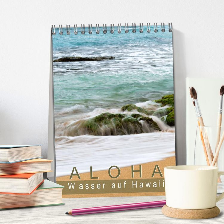 Produktbild: Aloha - Wasser auf Hawaii (Tischkalender 2026 DIN A5 hoch), CALVENDO Monatskalender