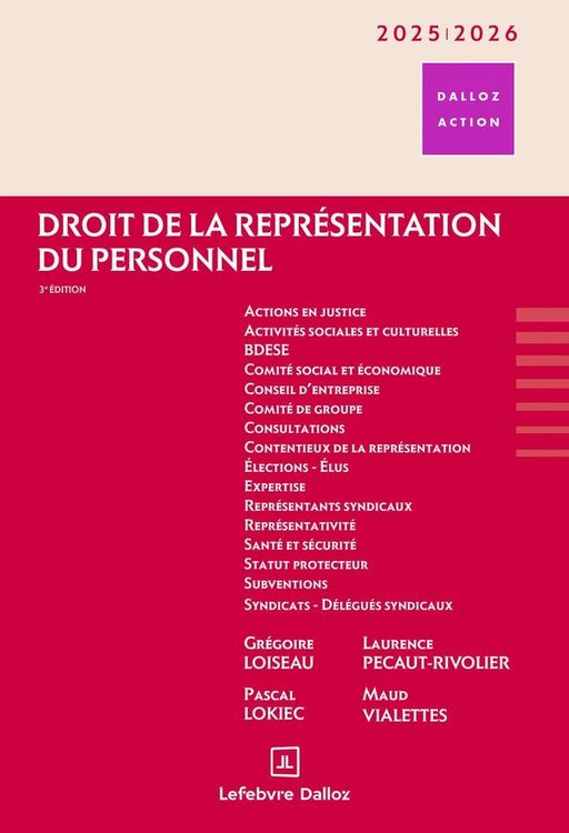Produktbild: Droit de la Representation du Personnel (Edition 2025/2026)