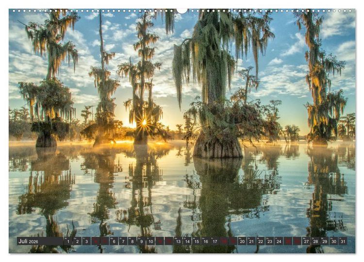Produktbild: Natur Paradies Mississippi Delta (Wandkalender 2026 DIN A2 quer), CALVENDO Monatskalender