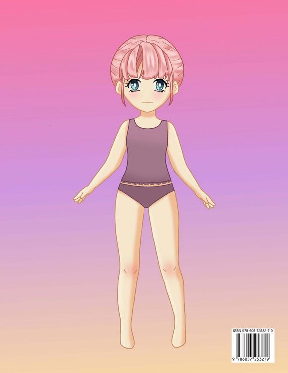 Produktbild: Anime Paper Doll for Girls Ages 7-12 Cut, Color and Dress up