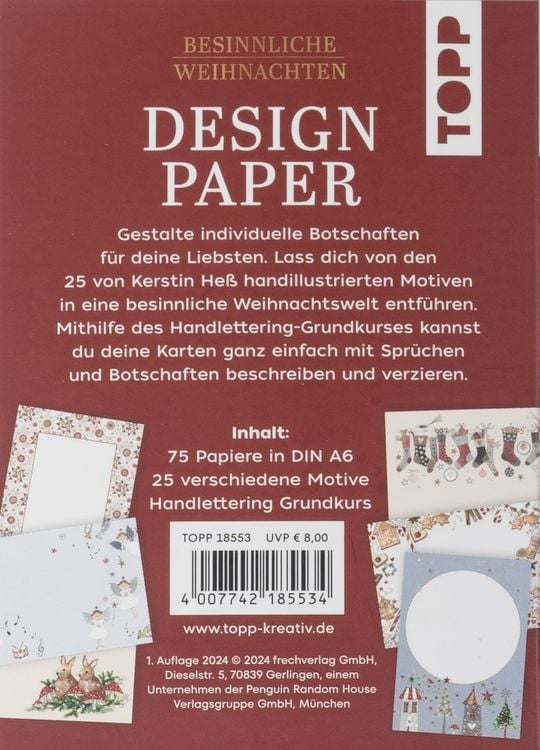 Produktbild: Design Paper Besinnliche Weihnachten DIN A6
