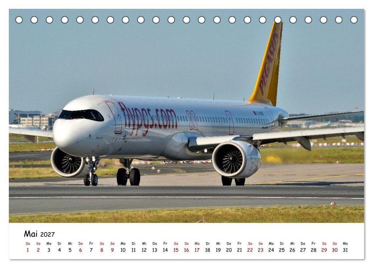 Produktbild: Faszination Luftfahrt Vielfalt zwischen Himmel und Vorfeld (Tischkalender 2027 DIN A5 quer), CALVENDO Monatskalender