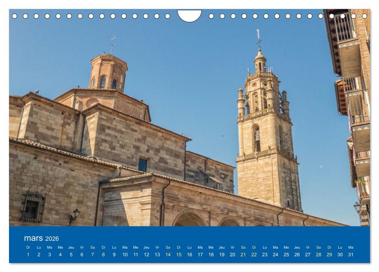 Produktbild: Lieux de culte vers Compostelle (Calendrier mural 2026 DIN A4 vertical), CALVENDO calendrier mensuel