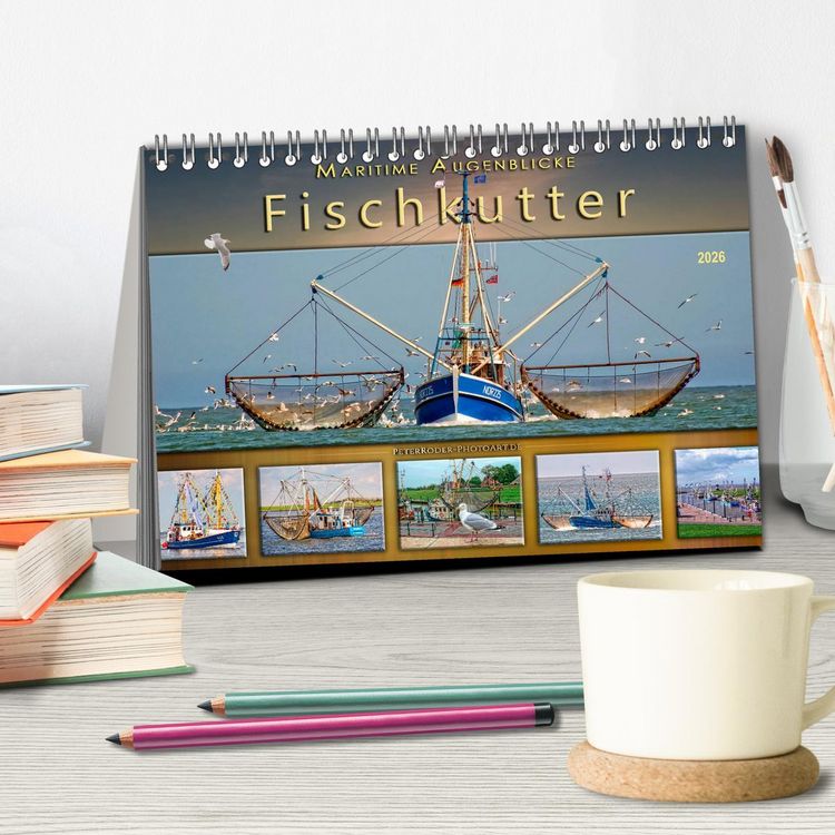 Produktbild: Maritime Augenblicke - Fischkutter (Tischkalender 2026 DIN A5 quer), CALVENDO Monatskalender
