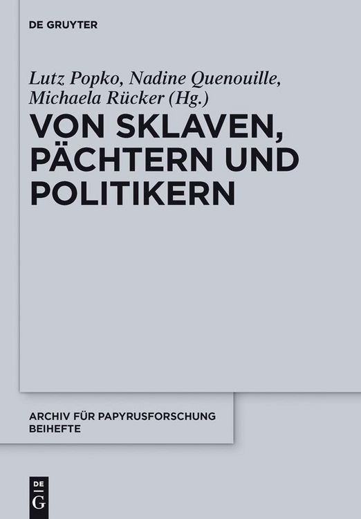 Produktbild: Von Sklaven, P&auml;chtern und Politikern