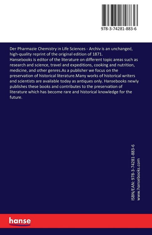 Produktbild: Der Pharmazie Chemistry in Life Sciences