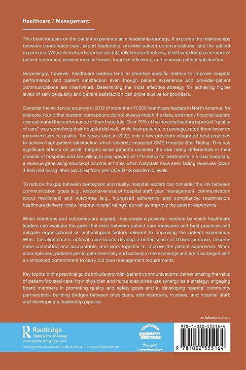 Produktbild: Transforming Leadership, Improving the Patient Experience