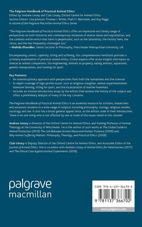 Produktbild: The Palgrave Handbook of Practical Animal Ethics