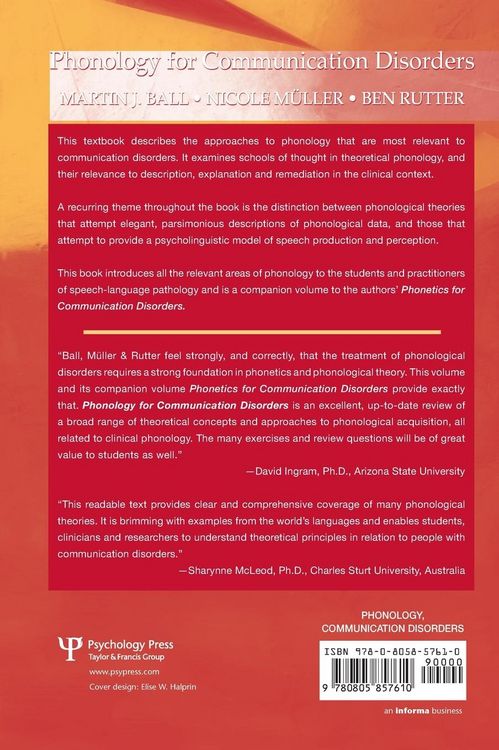 Produktbild: Phonology for Communication Disorders