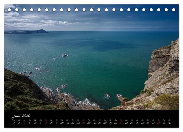 Produktbild: Wales - Pembrokeshire Coast Path (Tischkalender 2026 DIN A5 quer), CALVENDO Monatskalender