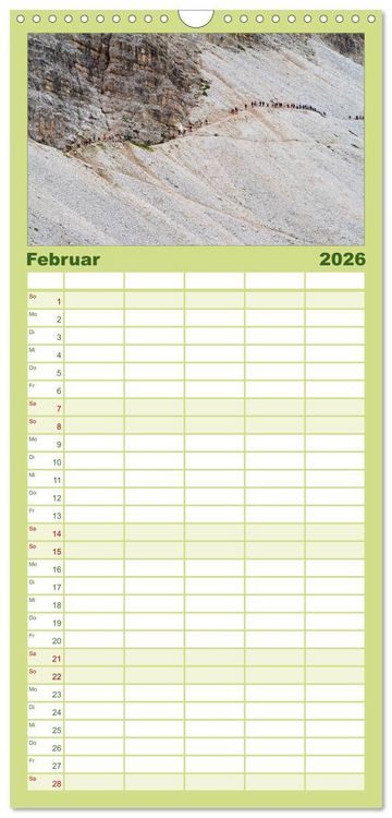 Produktbild: Familienplaner 2026 - Wege durchs neue Jahr mit 5 Spalten (Wandkalender, 21 x 45 cm) CALVENDO