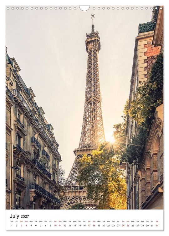 Produktbild: Wonders of Paris (Wall Calendar 2027 DIN A3 portrait), CALVENDO 12 Month Wall Calendar