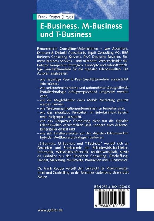 Produktbild: E-Business, M-Business und T-Business