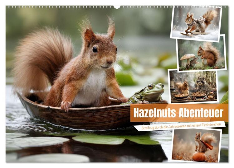 Produktbild: Hazelnuts Abenteuer (Wandkalender 2026 DIN A2 quer), CALVENDO Monatskalender
