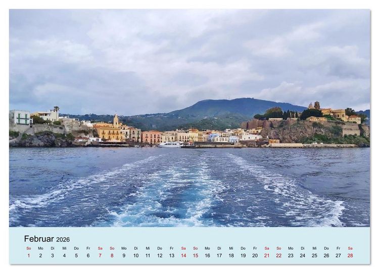 Produktbild: Sizilien und die Liparischen Inseln (hochwertiger Premium Wandkalender 2026 DIN A2 quer), Kunstdruck in Hochglanz