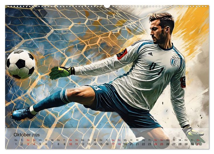 Produktbild: Fu&szlig;ball - Finale (hochwertiger Premium Wandkalender 2026 DIN A2 quer), Kunstdruck in Hochglanz