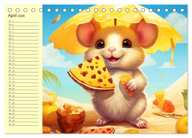 Produktbild: Mausiges Spektakel. Zauberhafter Maus-Alltag (Tischkalender 2026 DIN A5 quer), CALVENDO Monatskalender