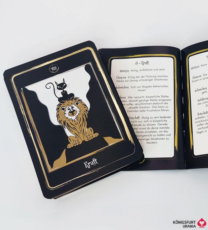 Produktbild: Golden Black Cat Tarot - Hochwertige St&uuml;lpdeckelschachtel mit Goldfolie