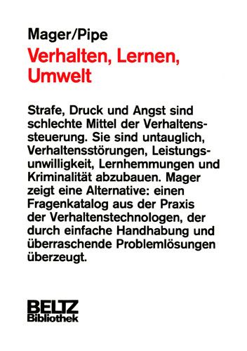 Produktbild: Verhalten, Lernen, Umwelt
