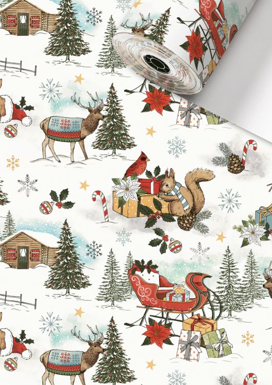 Produktbild: Geschenkpapier Leia rot (Rolle, 70 cm)