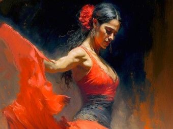 Produktbild: CALVENDO Puzzle Dynamische Flamencot&auml;nzerin | 1000 Teile Lege-Gr&ouml;&szlig;e 64x48cm Foto-Puzzle f&uuml;r gl&uuml;ckliche Stunden