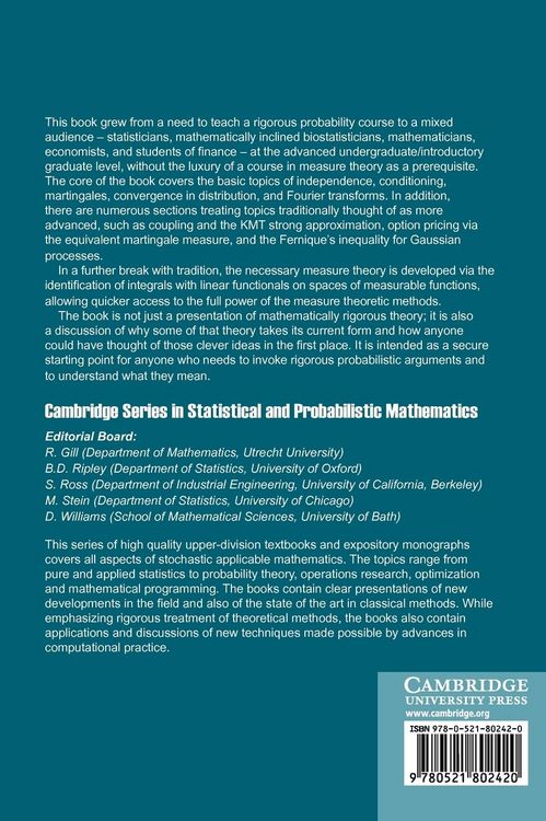 Produktbild: A User's Guide to Measure Theoretic Probability