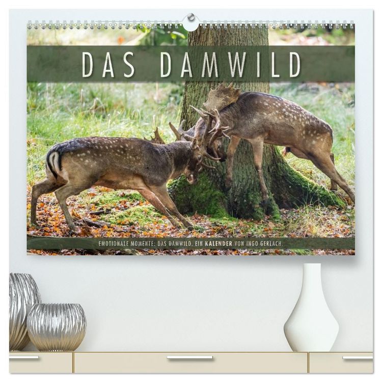 Produktbild: Emotionale Momente: Das Damwild. (hochwertiger Premium Wandkalender 2027 DIN A2 quer), Kunstdruck in Hochglanz