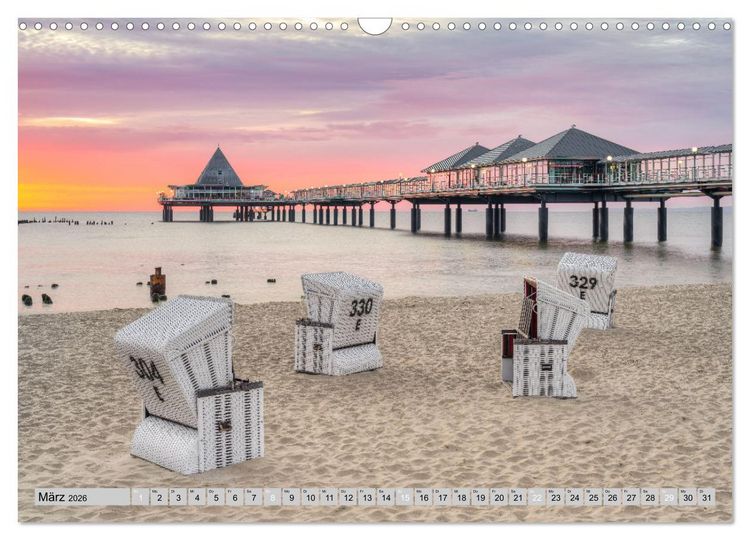 Produktbild: Wundersch&ouml;ne Ostsee R&uuml;gen und Usedom (Wandkalender 2026 DIN A3 quer), CALVENDO Monatskalender