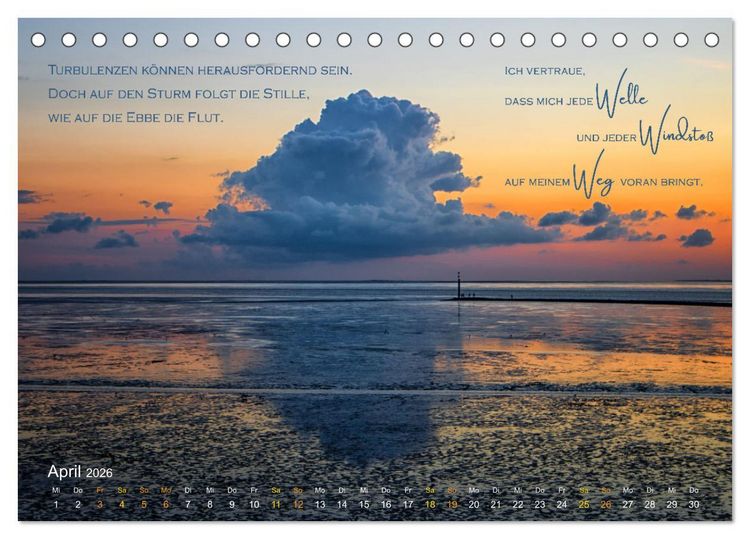 Produktbild: Vertraue! (Tischkalender 2026 DIN A5 quer), CALVENDO Monatskalender