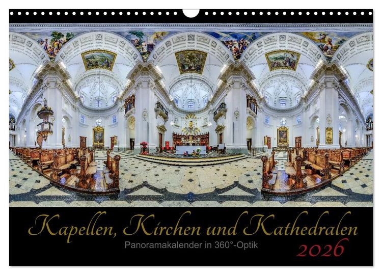 Produktbild: Kapellen, Kirchen und Kathedralen 2026 (Wandkalender 2026 DIN A3 quer), CALVENDO Monatskalender
