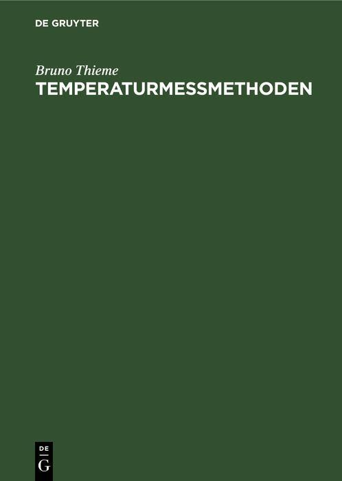 Produktbild: Temperaturmessmethoden