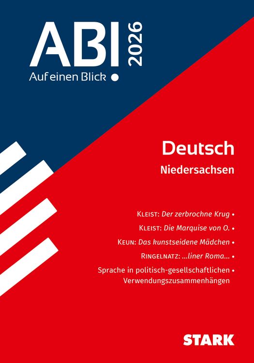 Produktbild: STARK Deutsch - Abi - Auf einen Blick! 2026 Niedersachsen