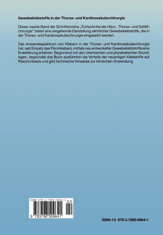 Produktbild: Gewebeklebstoffe in der Thorax- und Kardiovaskularchirurgie