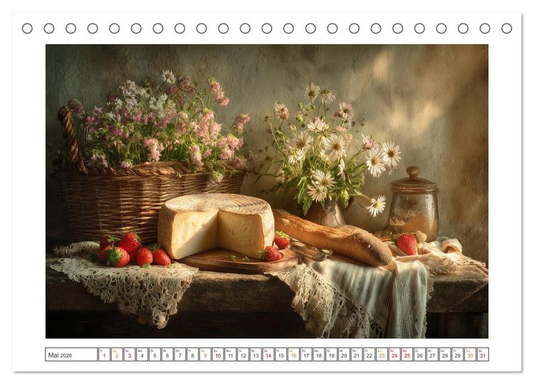 Produktbild: Landleben auf dem Tisch (Tischkalender 2026 DIN A5 quer), CALVENDO Monatskalender