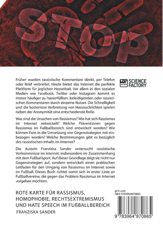 Produktbild: Rote Karte f&uuml;r Rassismus, Homophobie, Rechtsextremismus und Hate Speech im Fu&szlig;ballbereich