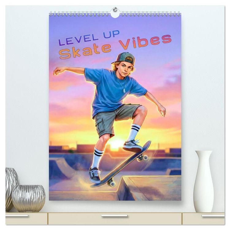 Produktbild: Level Up - Skate Vibes (hochwertiger Premium Wandkalender 2027 DIN A2 hoch), Kunstdruck in Hochglanz