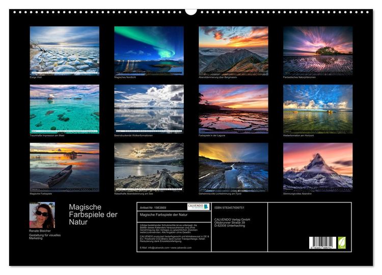 Produktbild: Magische Farbspiele der Natur (Wandkalender 2026 DIN A2 quer), CALVENDO Monatskalender