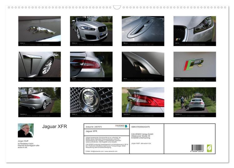 Produktbild: Jaguar XFR (Wandkalender 2027 DIN A2 quer), CALVENDO Monatskalender