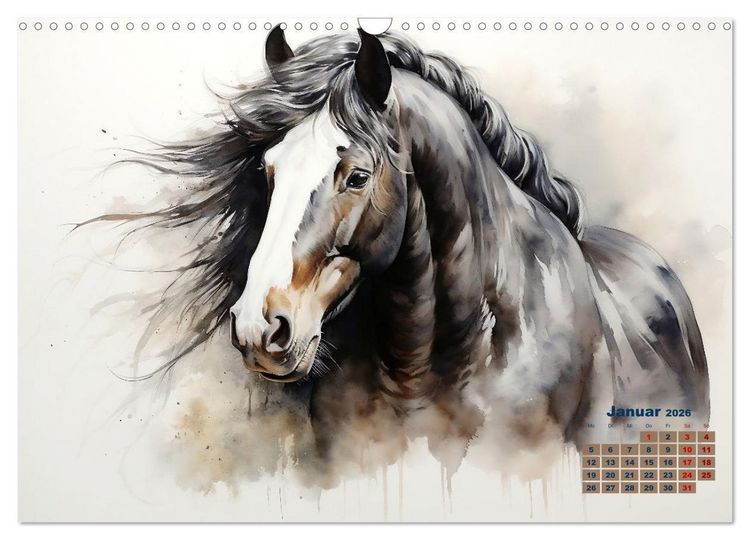 Produktbild: Kraftpakete in Aquarell (Wandkalender 2026 DIN A3 quer), CALVENDO Monatskalender