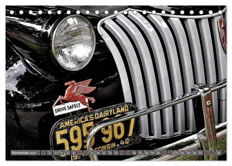Produktbild: American Old Cars - Amerikanische Autolegenden (Tischkalender 2026 DIN A5 quer), CALVENDO Monatskalender