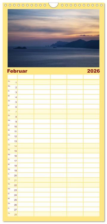 Produktbild: Familienplaner 2026 - Amalfik&uuml;ste und Capri mit 5 Spalten (Wandkalender, 21 x 45 cm) CALVENDO