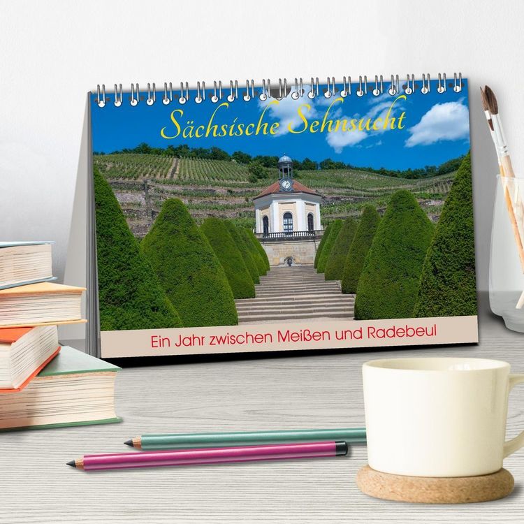 Produktbild: S&auml;chsische Sehnsucht - Ein Jahr zwischen Mei&szlig;en und Radebeul (Tischkalender 2027 DIN A5 quer), CALVENDO Monatskalender