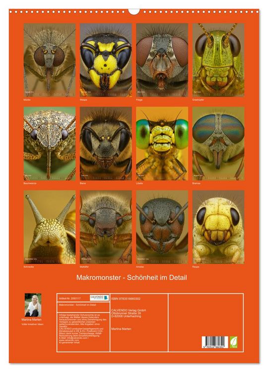Produktbild: Makromonster - Sch&ouml;nheit im Detail (Wandkalender 2026 DIN A2 hoch), CALVENDO Monatskalender